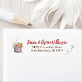 Bounful Bushel Basket Autumn Etiket (Insitu)