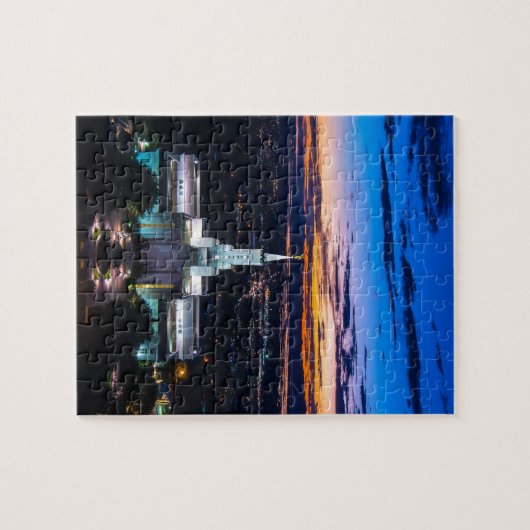 Bounful Lds Mormon Temple Sunset Legpuzzel (Horizontaal)