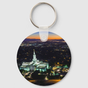 Bounful Lds Mormon Temple Sunset Sleutelhanger