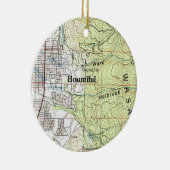 Bounful Utah Topo Map Keramisch Ornament (Rechts)