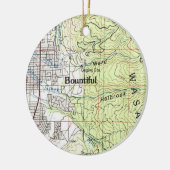 Bounful Utah Topo Map Keramisch Ornament (Links)