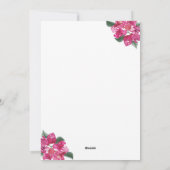 Bounganvillea en tegels Birthday Uitnodiging (Achterkant)