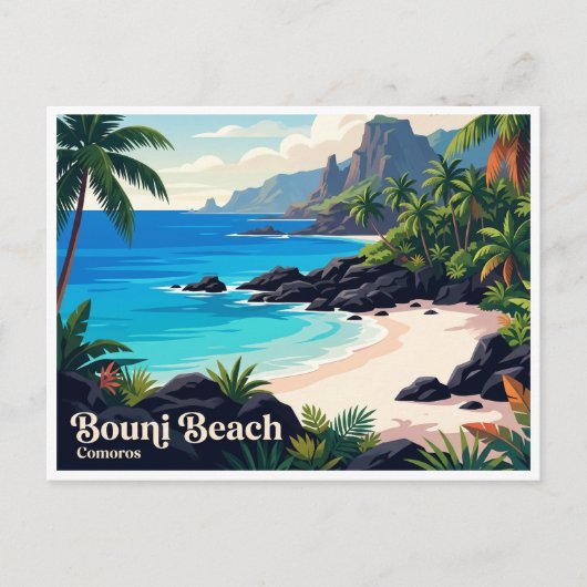 Bouni Beach Comoren Briefkaart (Voorkant)