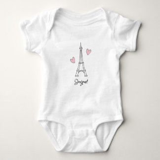 Bounjour Paris Eiffel Tower & Hearts Romper