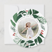 Bounke Round Holiday-fotokaart | Bossen Feestdagenkaart (Voorkant)