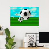 Bounking Balls voetbal fans football wereldbeker Poster (Thuiskantoor)