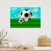 Bounking Balls voetbal fans football wereldbeker Poster (Keuken)