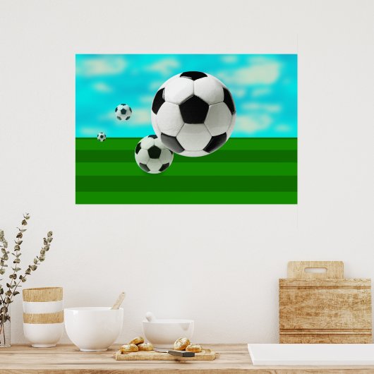 Bounking Balls voetbal fans football wereldbeker Poster (Keuken)