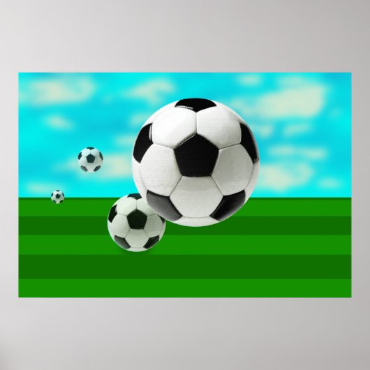 Bounking Balls voetbal fans football wereldbeker Poster (Voorkant)