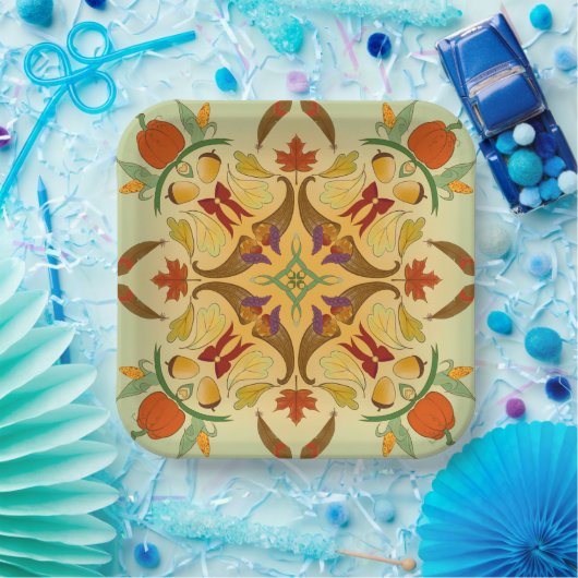 Bountiful Harvest Radial Art Papieren Bordje (Feest)