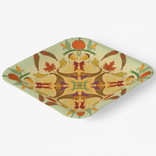 Bountiful Harvest Radial Art Papieren Bordje (Gebogen)