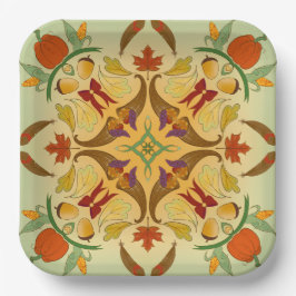 Bountiful Harvest Radial Art Papieren Bordje