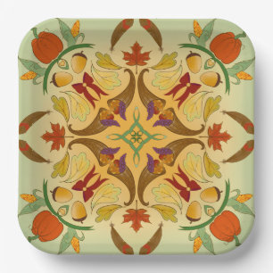 Bountiful Harvest Radial Art Papieren Bordje