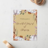 Bountiful Harvest Thanksgiving Vakantie Waterverf Notitiekaartje (Voorkant / Achterkant in situ)