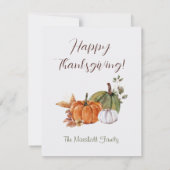 Bountiful Harvest Thanksgiving Vakantie Waterverf Notitiekaartje (Achterkant)