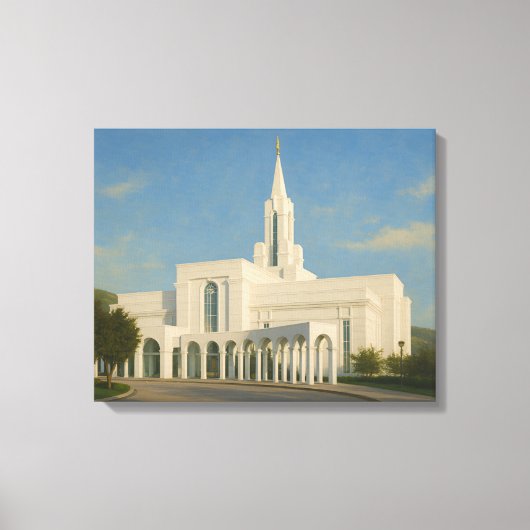 Bountiful Utah Temple Painting™ LDS Art Canvas (Voorkant)