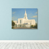 Bountiful Utah Temple Painting™ LDS Art Canvas Afdruk (Insitu (Houten vloer))