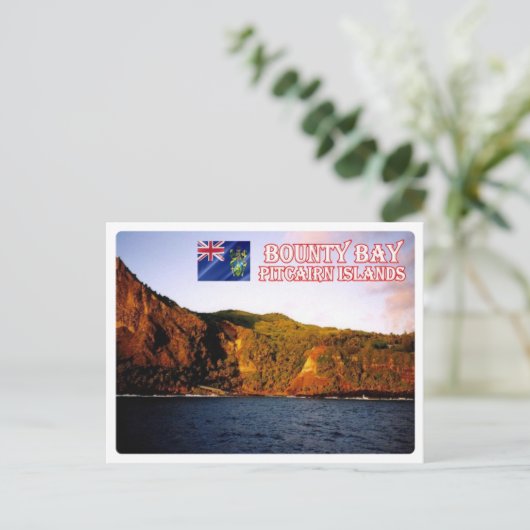Bounty Bay - Pitcairneilanden - Briefkaart (Staand voorkant)