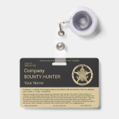 Bounty Hunter Badge (Voorzijde met uittrekbare clip)