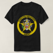 Bounty Hunter T-Shirt for Fugitive Recovery Agents (Design voorkant)