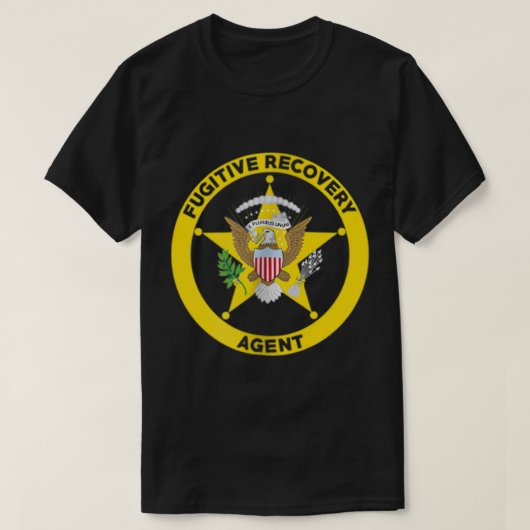 Bounty Hunter T-Shirt for Fugitive Recovery Agents (Design voorkant)