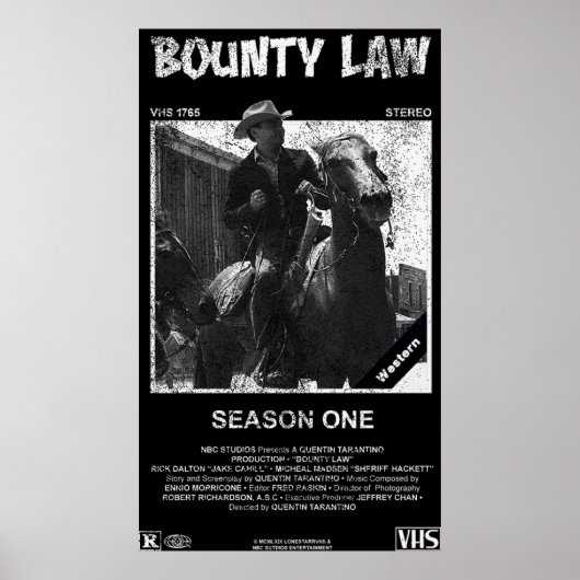 Bounty Law VHS Poster (Voorkant)