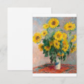 Bouqet van Claude Monet over zonnebloemen Bedankkaart (Voorkant / Achterkant)