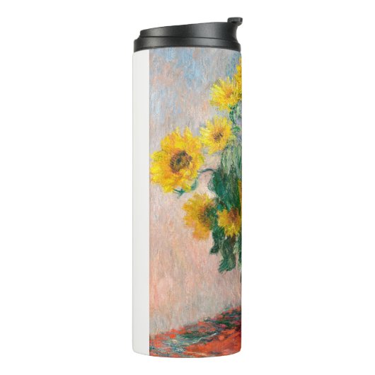 Bouqet van Claude Monet over zonnebloemen Thermosbeker (Gedraaid links)