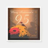  Bouquet 95th Birthday Paper Napkin Servetten (Voorkant)