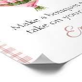 Bouquet bar Pink Fresh off market Bridal Shower Poster (Hoek)