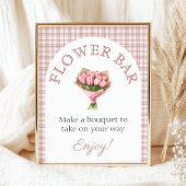 Bouquet bar Pink Fresh off market Bridal Shower Poster