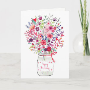Bouquet Birthday Kaart