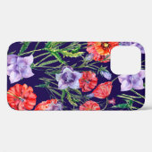 Bouquet blauwe klokbloem, roze klokbloem en pop Case-Mate iPhone case (Achterkant (horizontaal))