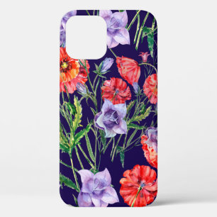 Bouquet blauwe klokbloem, roze klokbloem en pop Case-Mate iPhone case