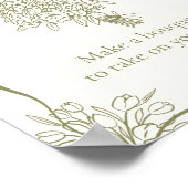 Bouquet Bloom Bar Bridal Shower Sign Poster (Hoek)