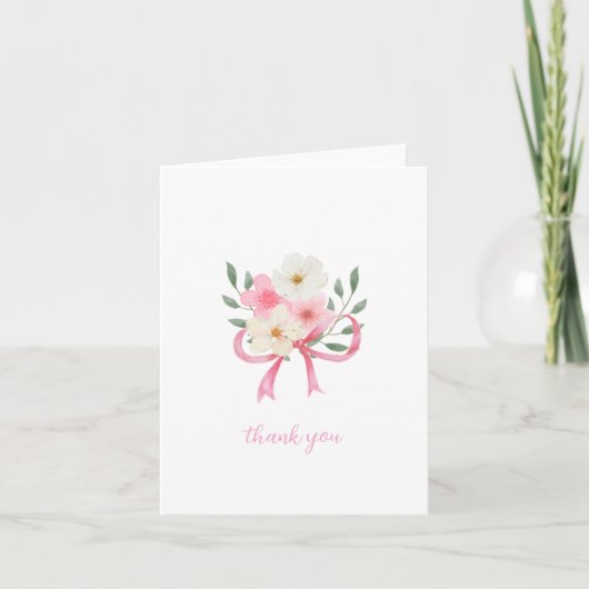 Bouquet Bow Baby shower Uitnodiging (Voorkant)