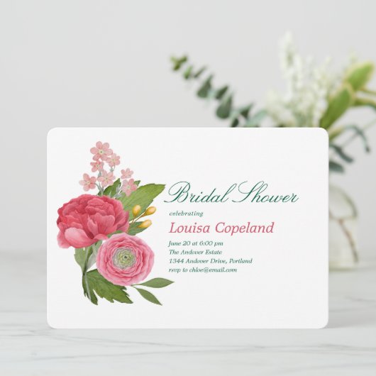 Bouquet Bridal Shower Kaart (Staand voorkant)