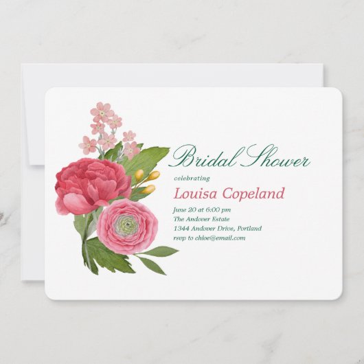 Bouquet Bridal Shower Kaart (Voorkant)