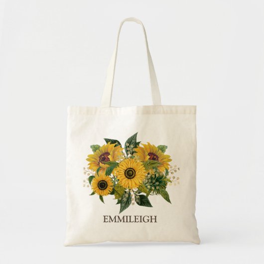 Bouquet  bruine zonnebloemen tote bag (Voorkant)
