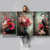Bouquet Couture, Bird, Portrait & Floral Art Set Inpakpapier Vel