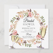 Bouquet Crown Flowery Classy Vrijgezellenfeest Kaart (Voorkant)