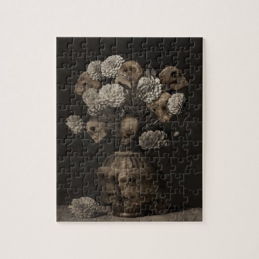 Bouquet - Dahlia en Skulls Legpuzzel (Verticaal)