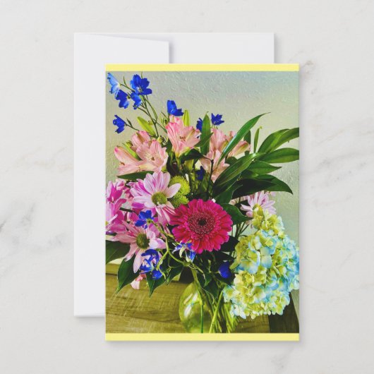 Bouquet Dank je wel Bedankkaart (Voorkant)