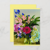 Bouquet Dank je wel Bedankkaart (Voorkant / Achterkant)