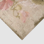 Bouquet de Rozen White Roses on Ledger Decoupage Tissuepapier (Detail)