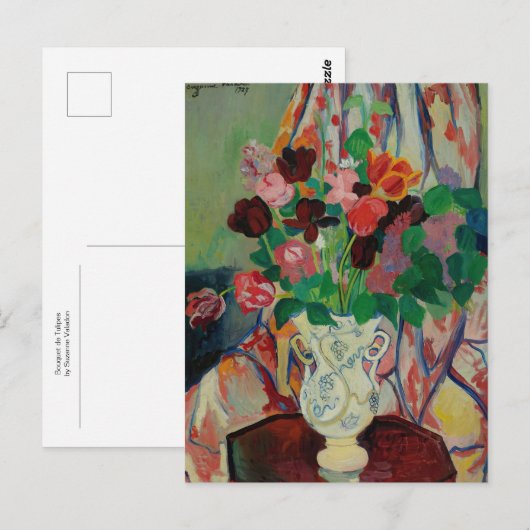 Bouquet de Tulipes van Suzanne Valadon Briefkaart (Voorkant / Achterkant)