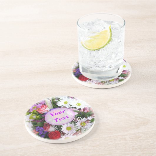 Bouquet Delite Zandsteen Onderzetter (Zijkant)