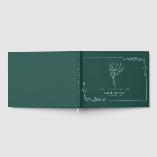 Bouquet Emerald Rustic Wedding Gastenboek (Volledig)