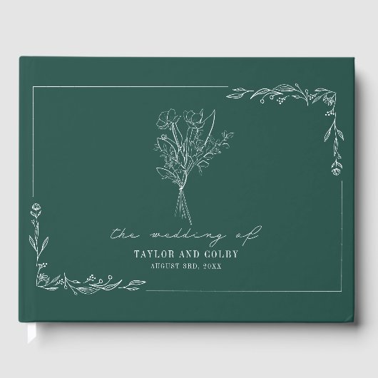 Bouquet Emerald Rustic Wedding Gastenboek (Voorkant)