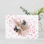 Bouquet floral blooming garden bedankkaart (Staand voorkant)